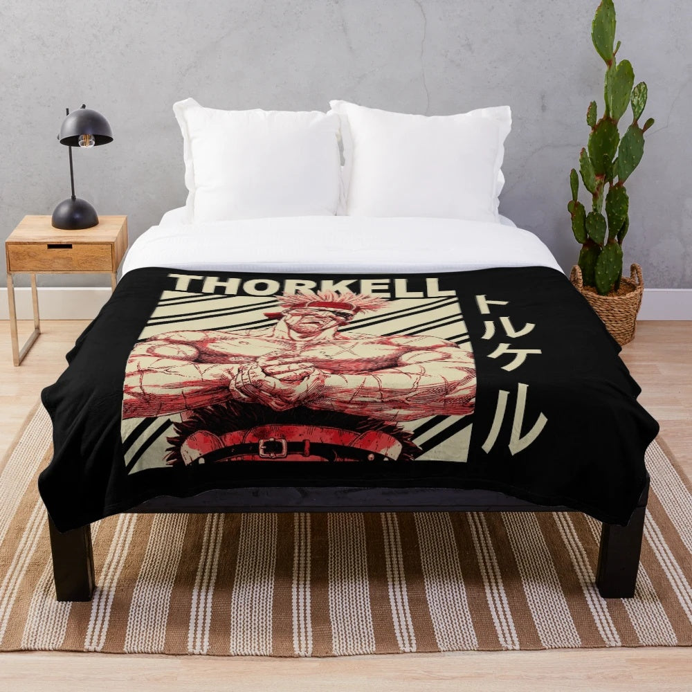 Thorkell the Tall inspired vintage art plush blanket