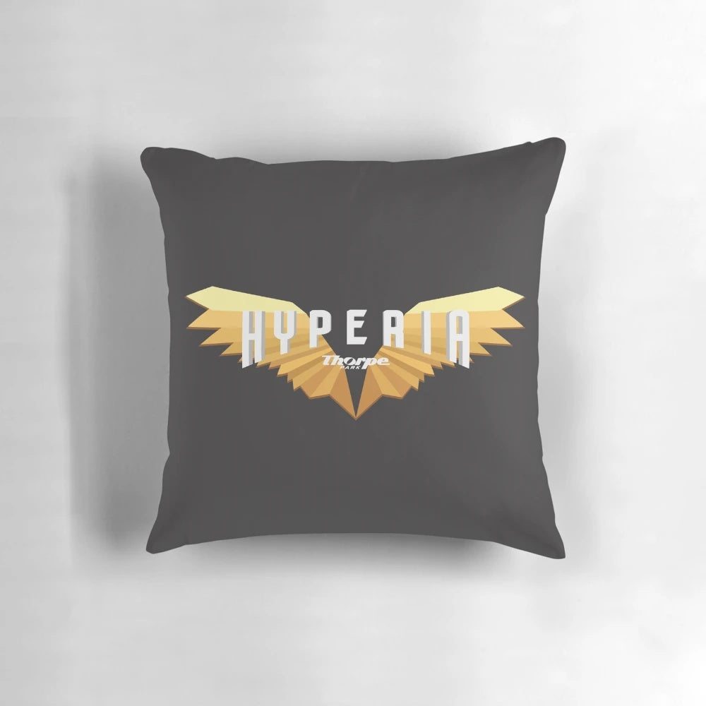 Thorpe Park logo printed on a soft, comfortable pillow