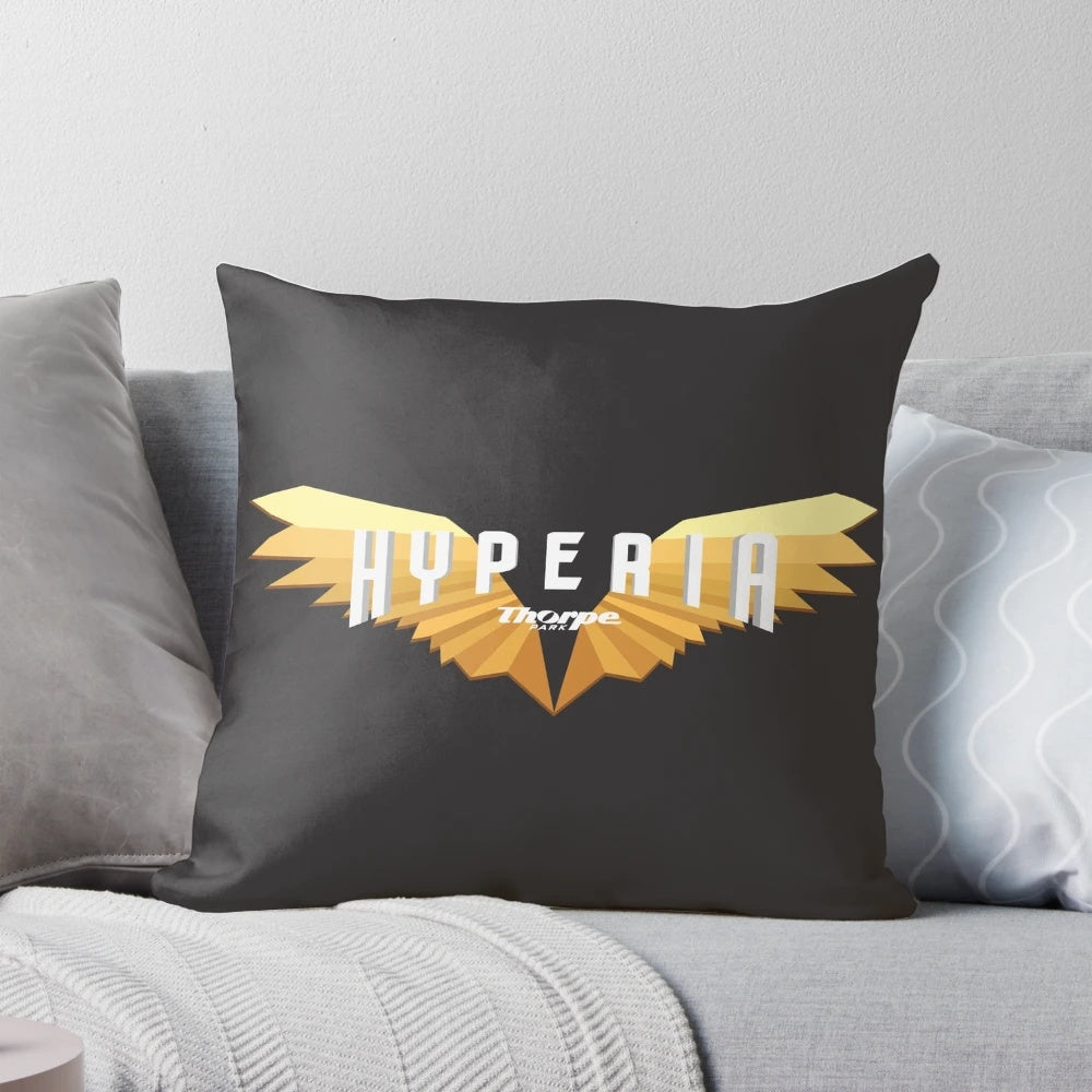 Thorpe Park logo printed on a soft, comfortable pillow