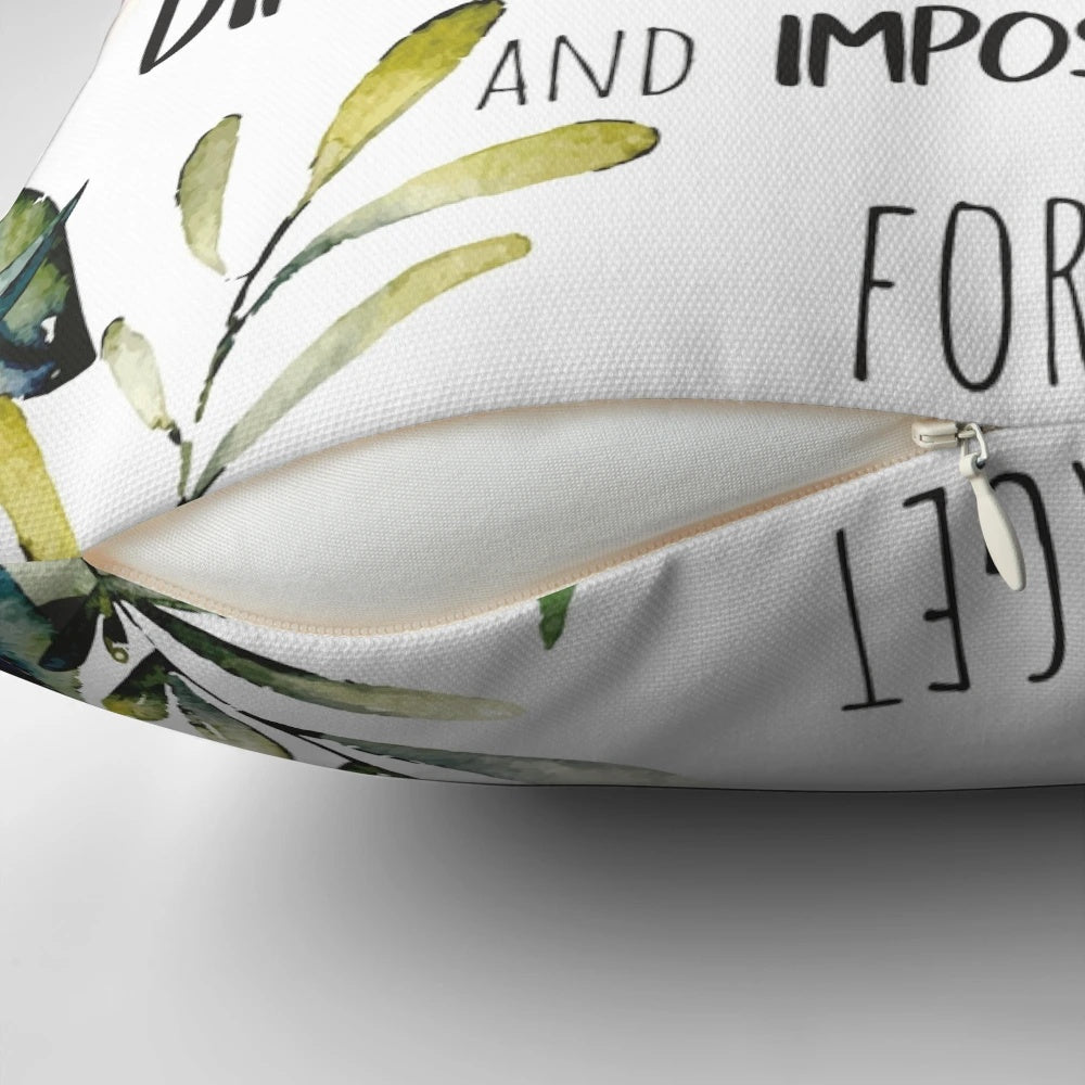 Watercolor floral pillow with inspiring "A truly great boss is hard to find" quote, boss appreciation gift idea