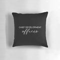 Comfortable pillow with "Chief Development Officer" text, a perfect gift for business professionals and office managers.
