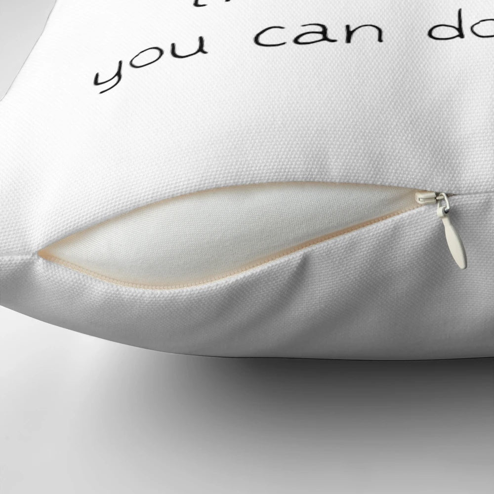 Whimsical sister smile pillow with a playful design