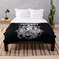 Plush blanket featuring heavy metal music design