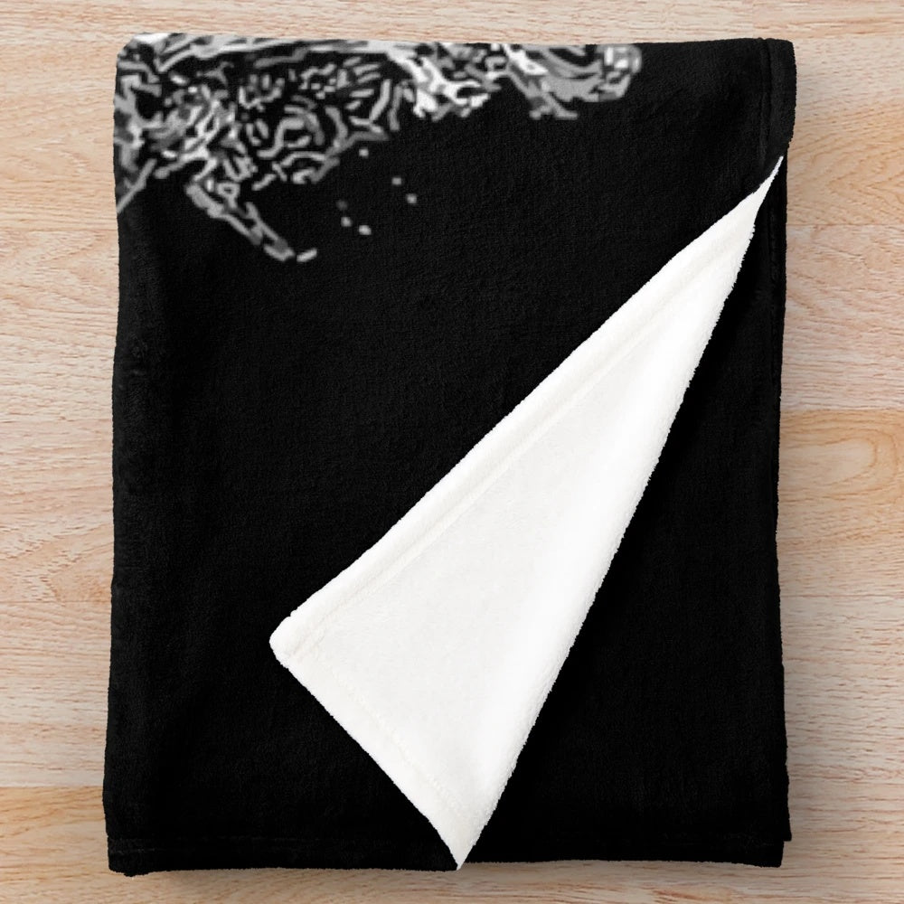 Plush blanket featuring heavy metal music design
