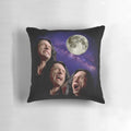 Three Wiseau Moon Pillow featuring the iconic imagery from The Room and Three Wolf Moon meme