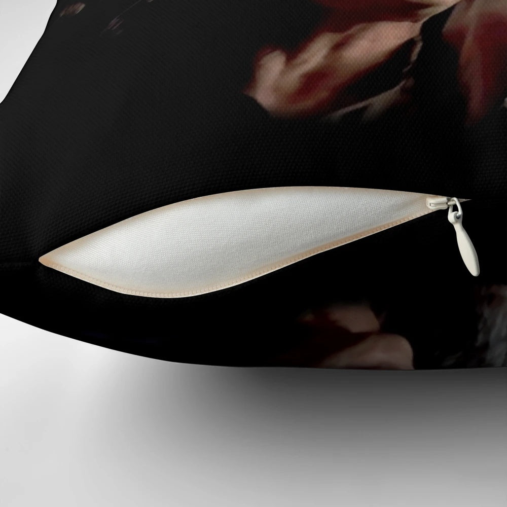 Three Wiseau Moon Pillow featuring the iconic imagery from The Room and Three Wolf Moon meme