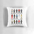 Pillow featuring a pop music fashion design inspired by thriller night and emo style.