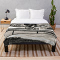 Soft and cozy plush blanket featuring a BMX-inspired design for bike lovers