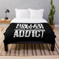 Roller coaster plush blanket for enthusiasts