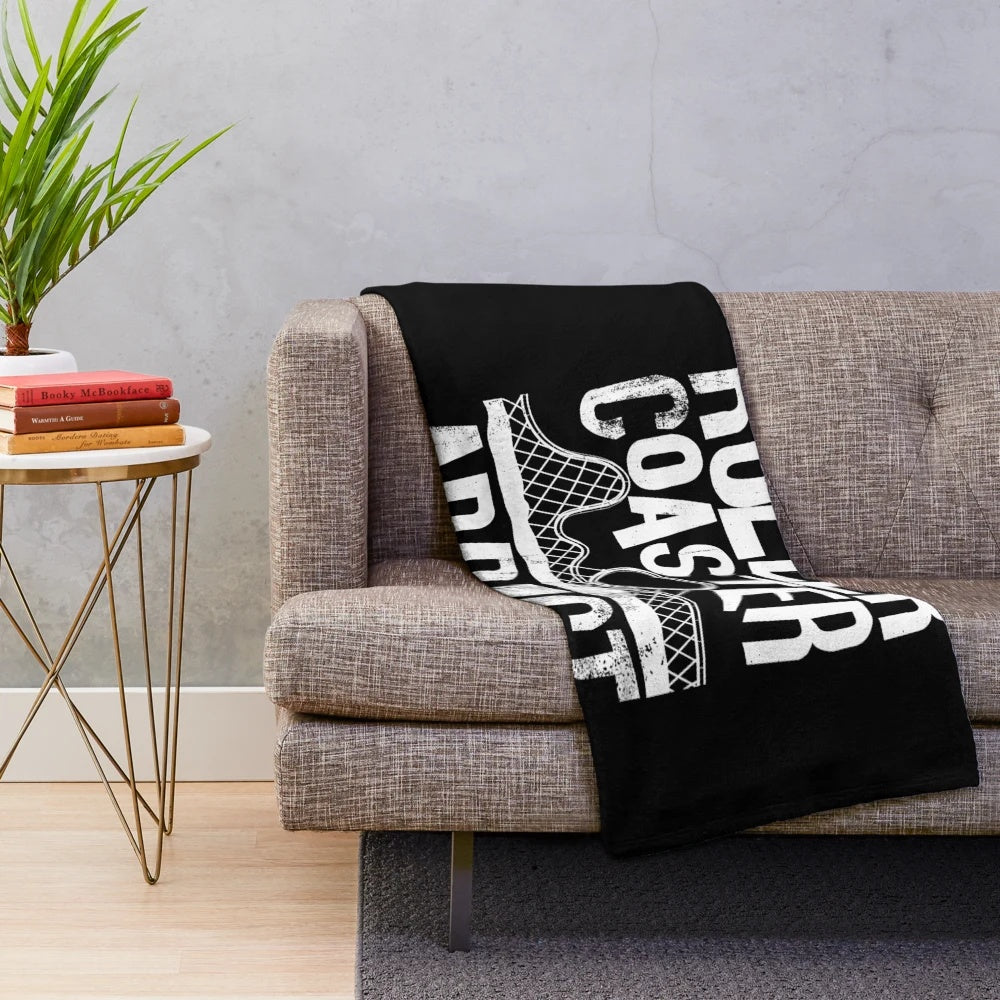 Roller coaster plush blanket for enthusiasts