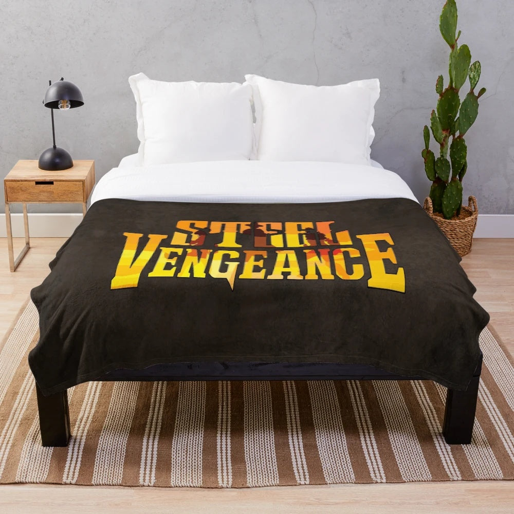 Steel Vengeance rollercoaster plush blanket with Cedar Point logo