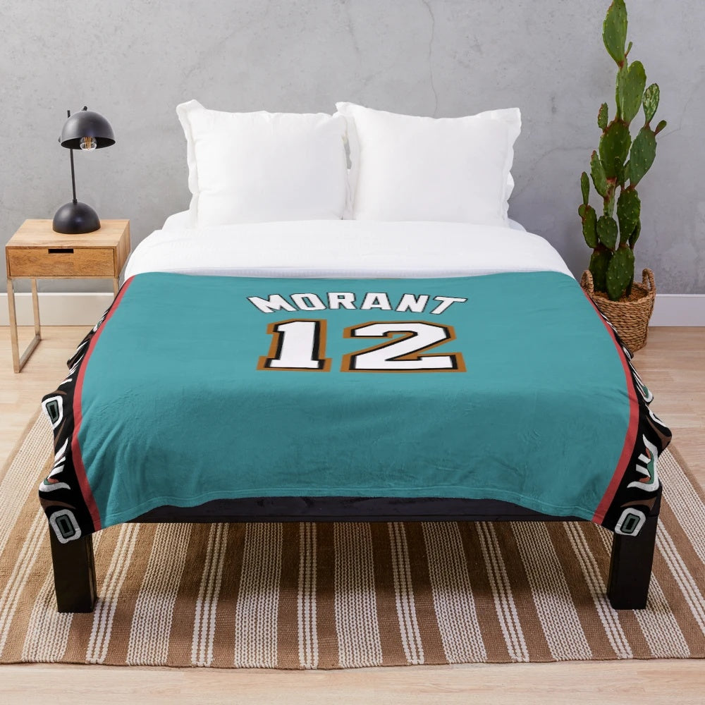 Ja Morant-inspired plush basketball blanket