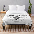 Ford Thunderbird inspired plush blanket with classic car emblem