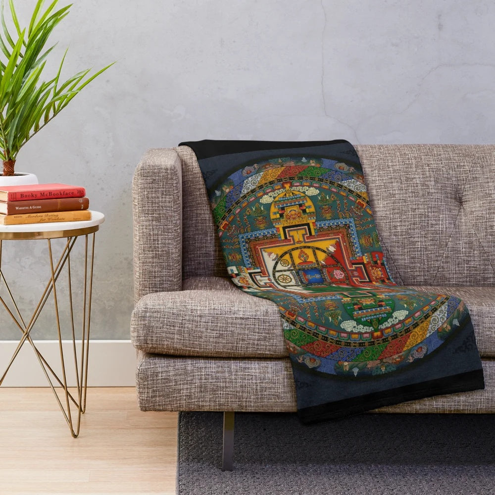 Mandala of Yamantaka Buddhist Plush Blanket