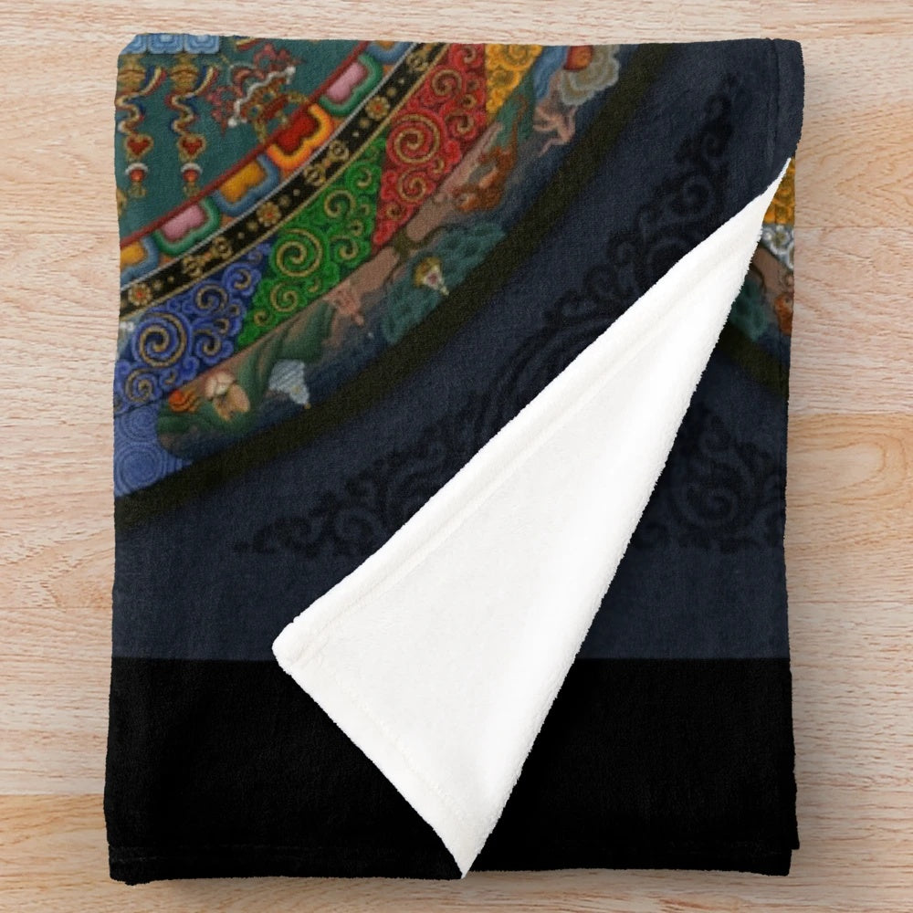 Mandala of Yamantaka Buddhist Plush Blanket