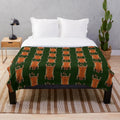 Tibetan tiger inspired plush blanket with soft, cozy texture