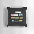 Ticket to Ride T.T.R. themed throw pillow, featuring the iconic board game design for tabletop gaming enthusiasts.