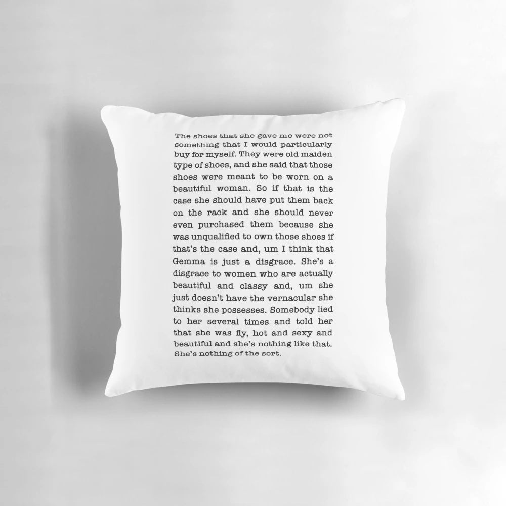 Tiffany Pollard "Old Maiden Shoes" Pillow, a celebratory tribute to her iconic reality TV moments