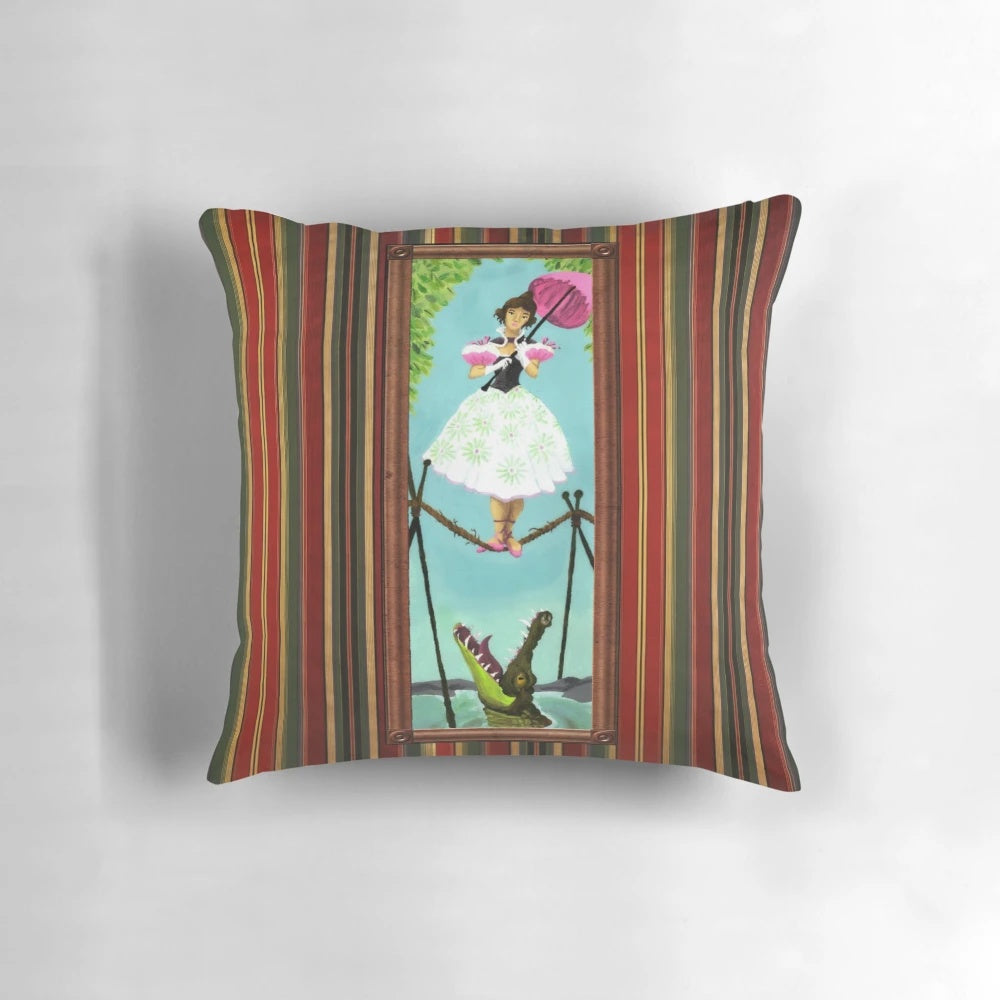 Tightrope Girl Haunted Mansion Disney Pillow Replica