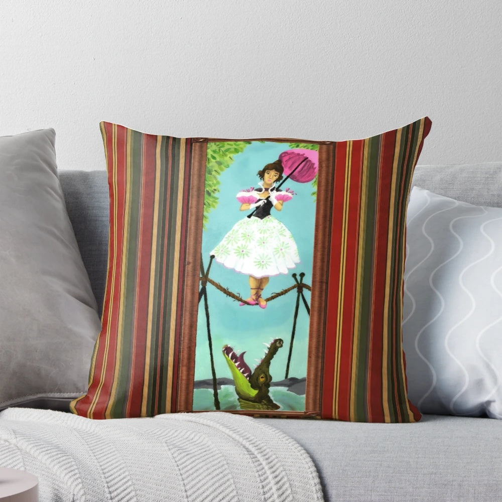 Tightrope Girl Haunted Mansion Disney Pillow Replica