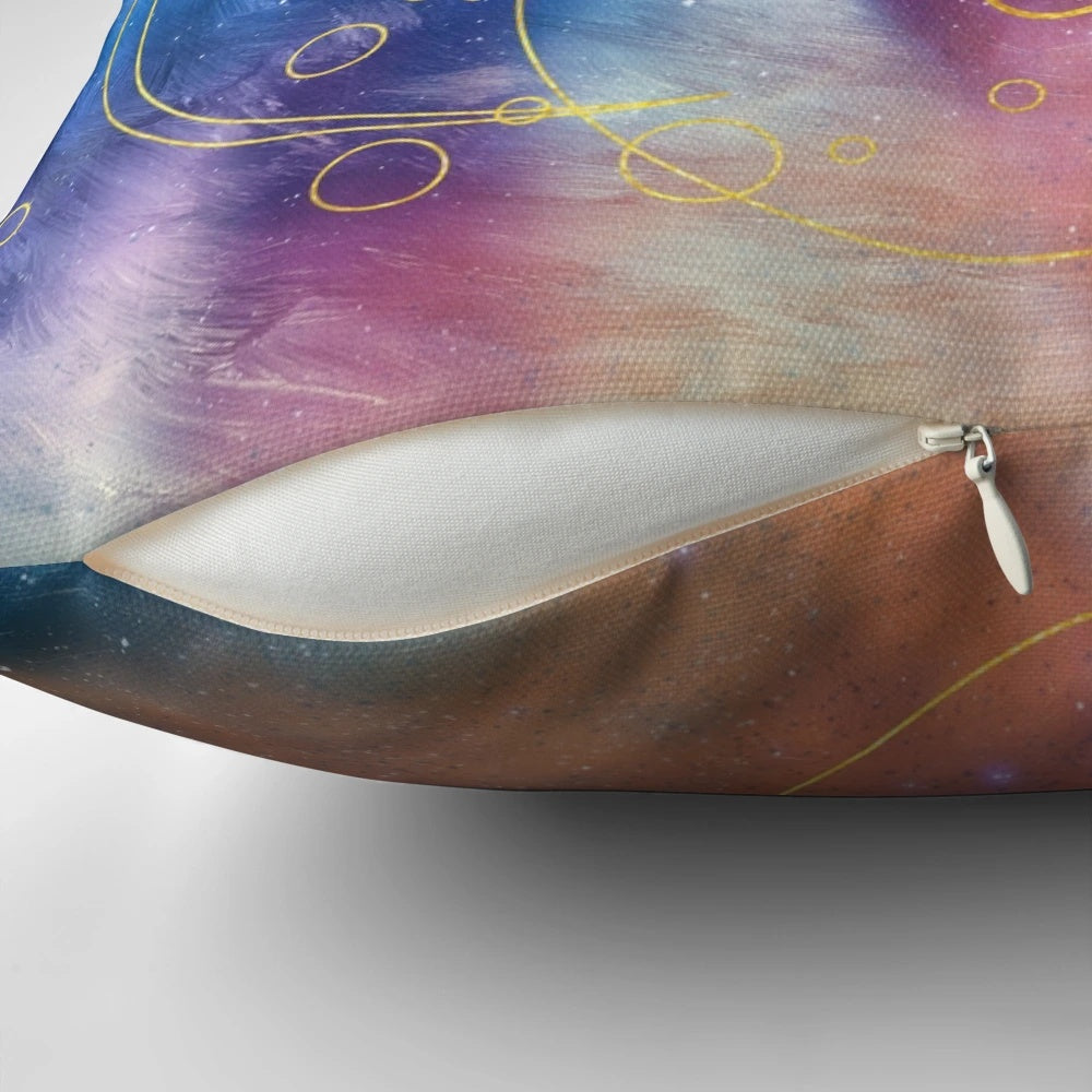 Time Lord Writing Pillow with Gallifreyan Vortex Hues Design for Doctor Who Fans