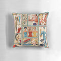 Vintage 1950s inspired pillow with a classic, retro design