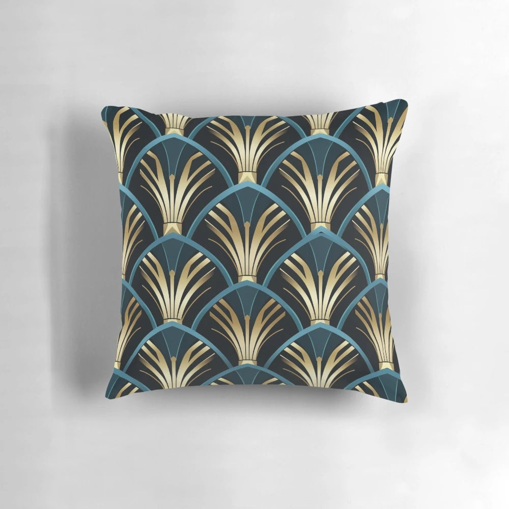 Elegant Art Deco seamless design pillow for modern home interiors