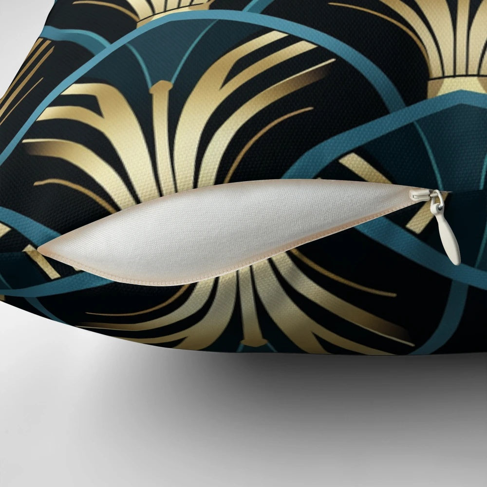 Elegant Art Deco seamless design pillow for modern home interiors