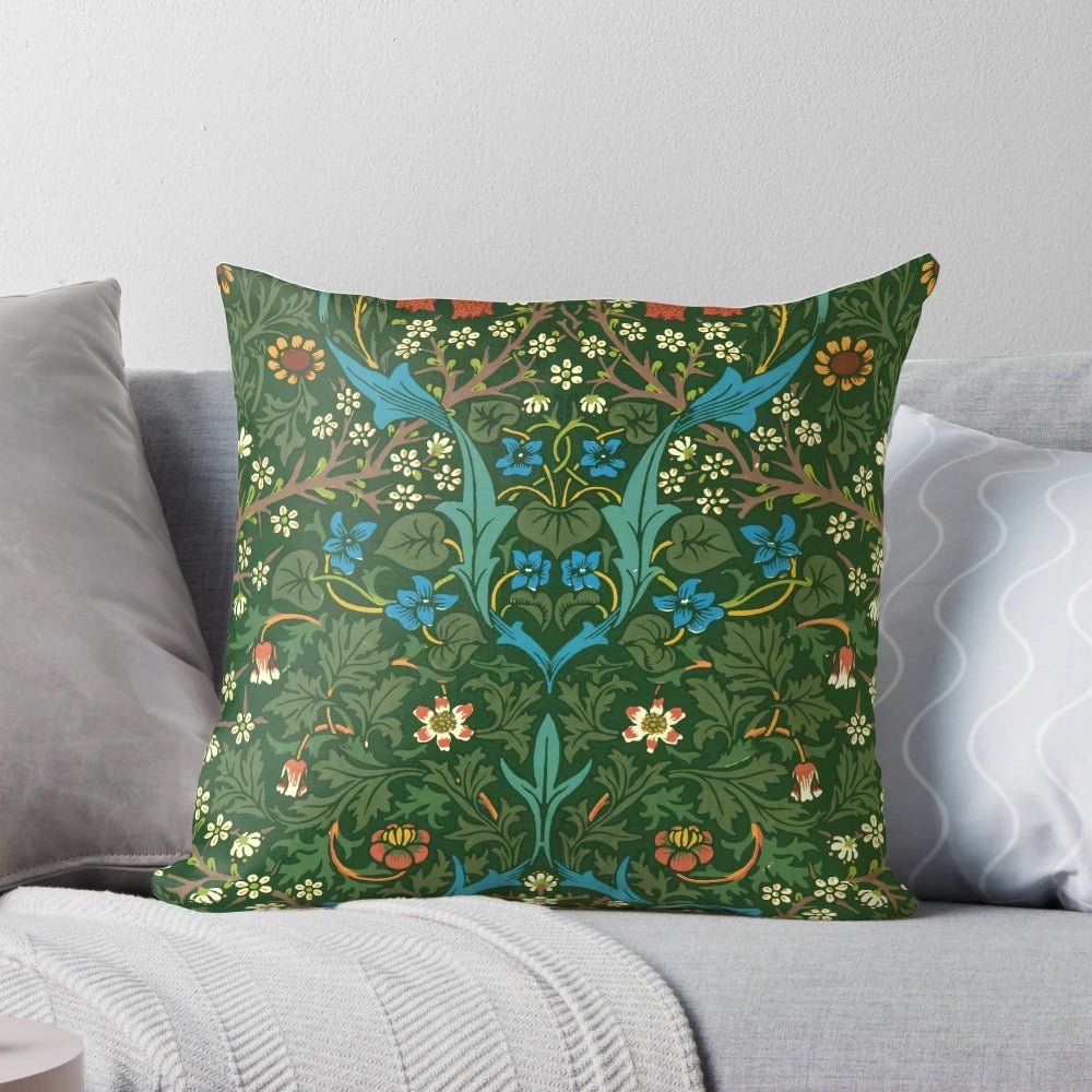 William Morris "Blackthorn" pattern pillow cover