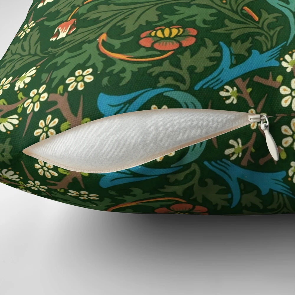 William Morris "Blackthorn" pattern pillow cover