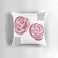 Decorative pillow featuring a stunning rose design by the renowned Scottish artist Charles Rennie Mackintosh.