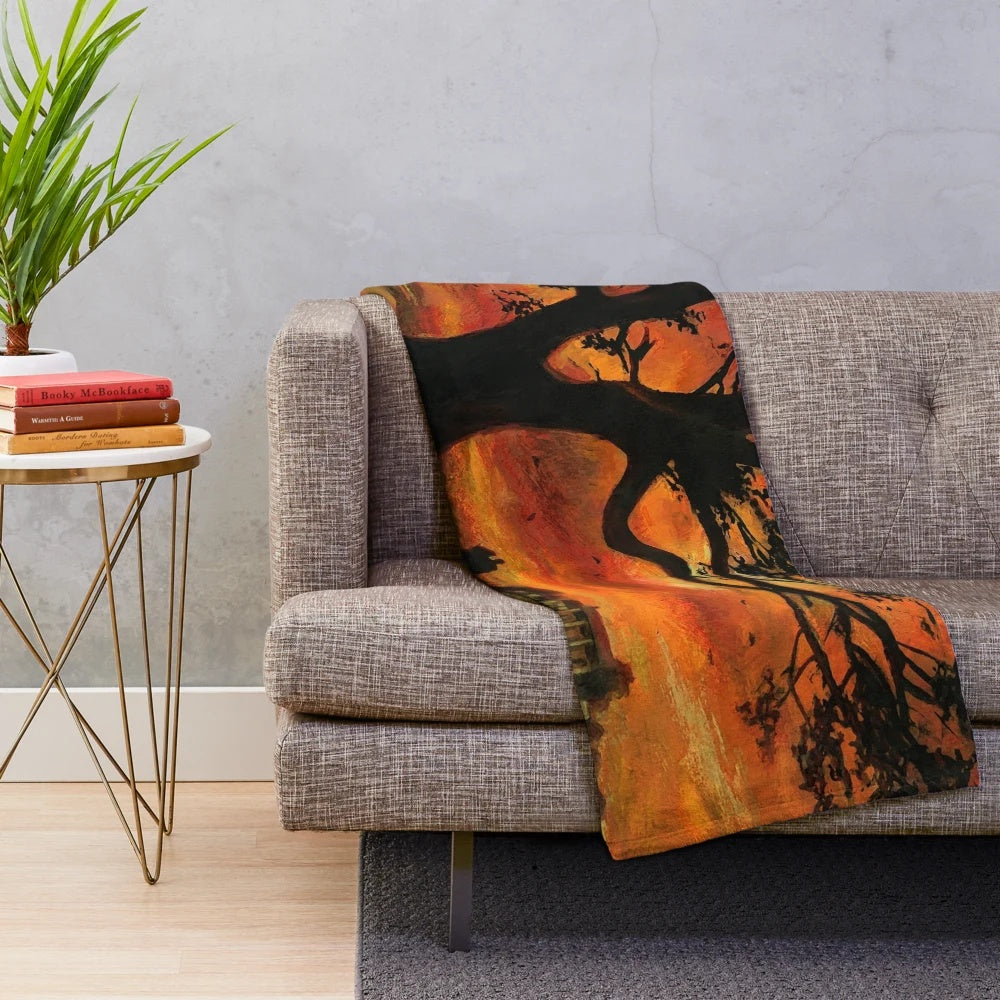 Gone with the Wind plush blanket in realistic, gouache style
