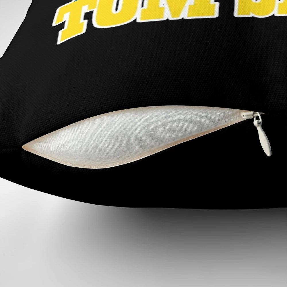 Plush throw pillow featuring the iconic character Tom Sawyer from Mark Twain's classic American novel.