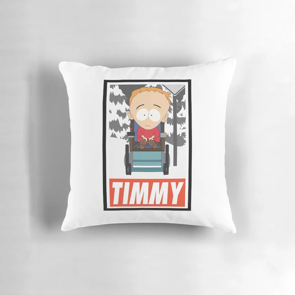 Timmy Pillow featuring the iconic South Park character with a handicap