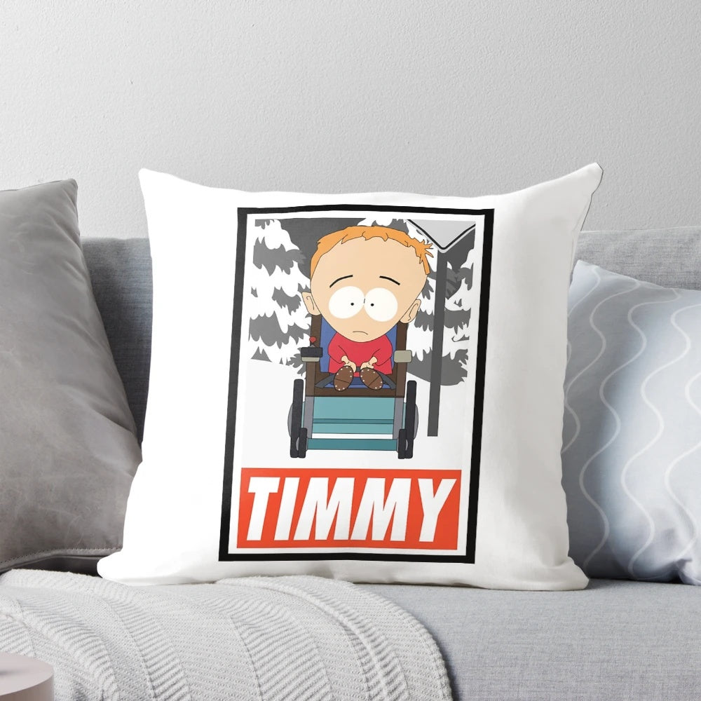Timmy Pillow featuring the iconic South Park character with a handicap