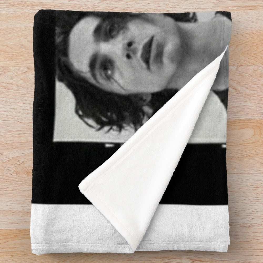 Timothée Chalamet inspired plush blanket with collage of the actor