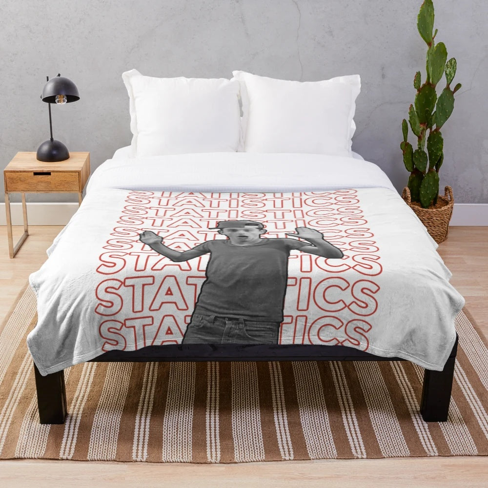 Timothée Chalamet inspired plush blanket with actor's statistics