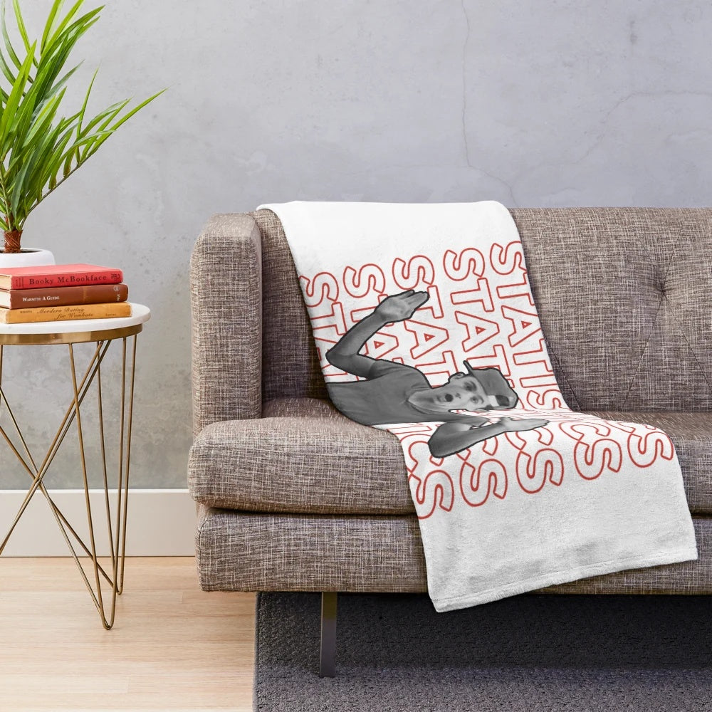 Timothée Chalamet inspired plush blanket with actor's statistics