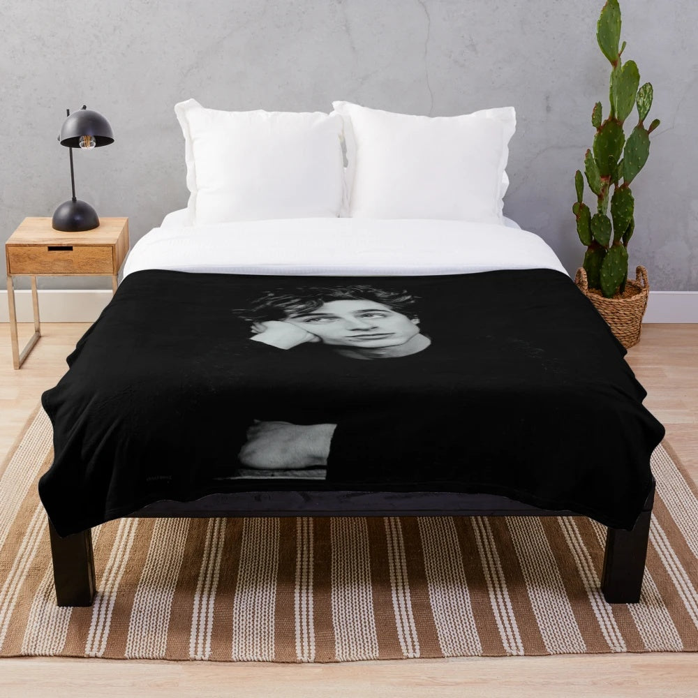 Timothée Chalamet inspired plush blanket