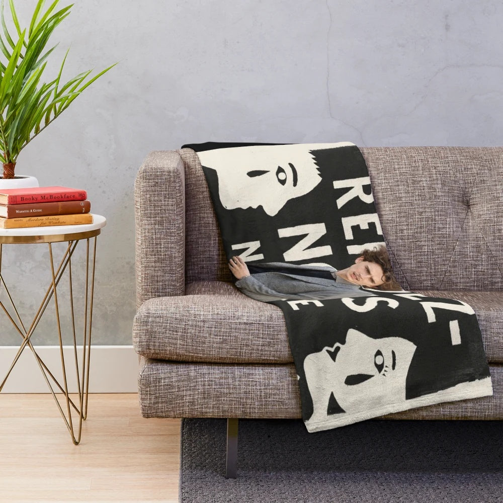 Timothée Chalamet as Zeffirelli in The French Dispatch inspired plush blanket
