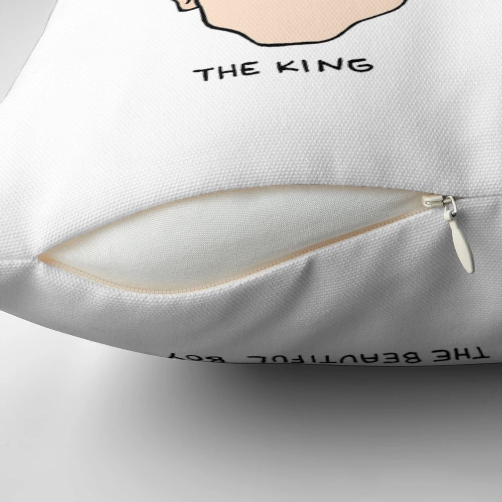 Timothée Chalamet portrait illustration on a cozy pillow