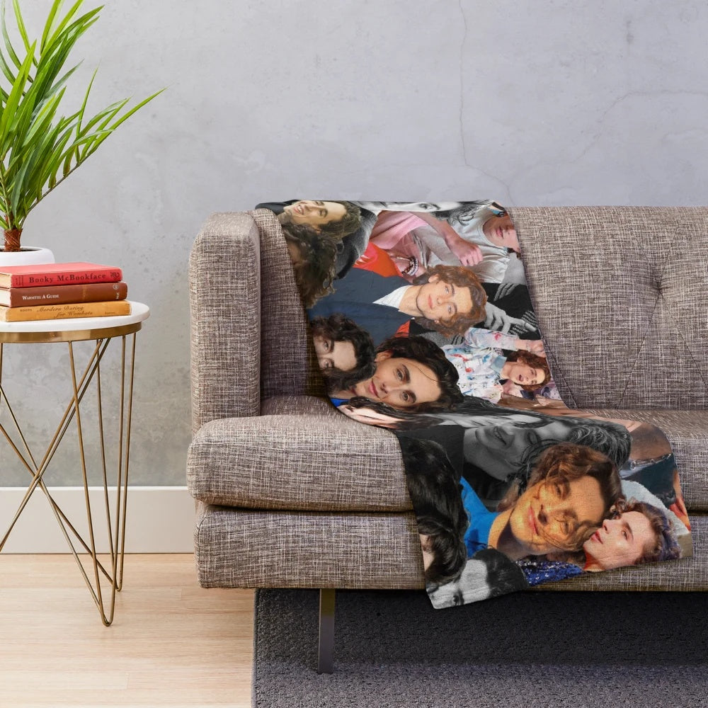 Timothee Chalamet collage plush blanket