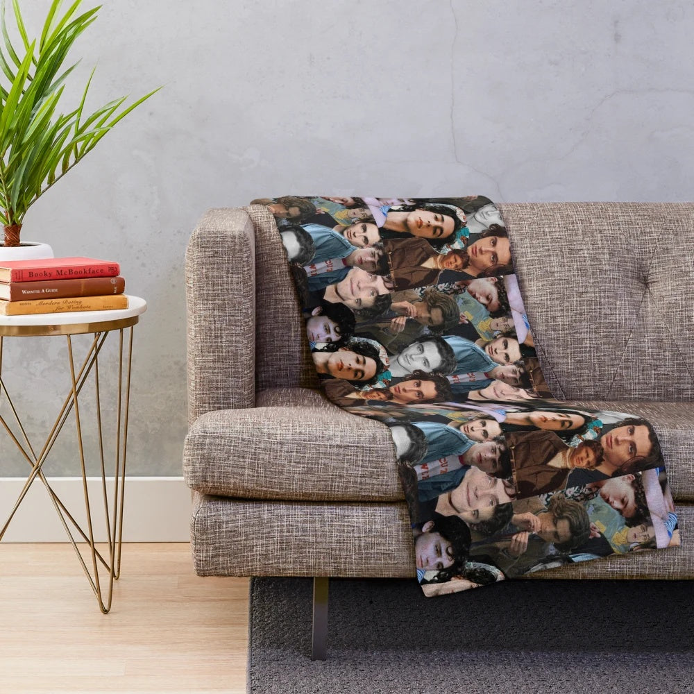 Timothee Chalamet Collage Design Plush Blanket