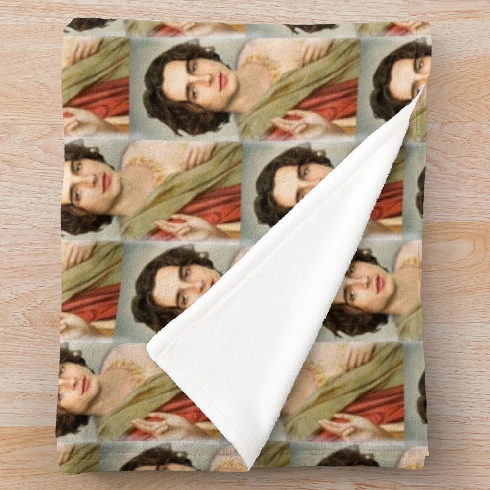 Timothee Chalamet inspired plush blanket with Call Me By Your Name fan art design