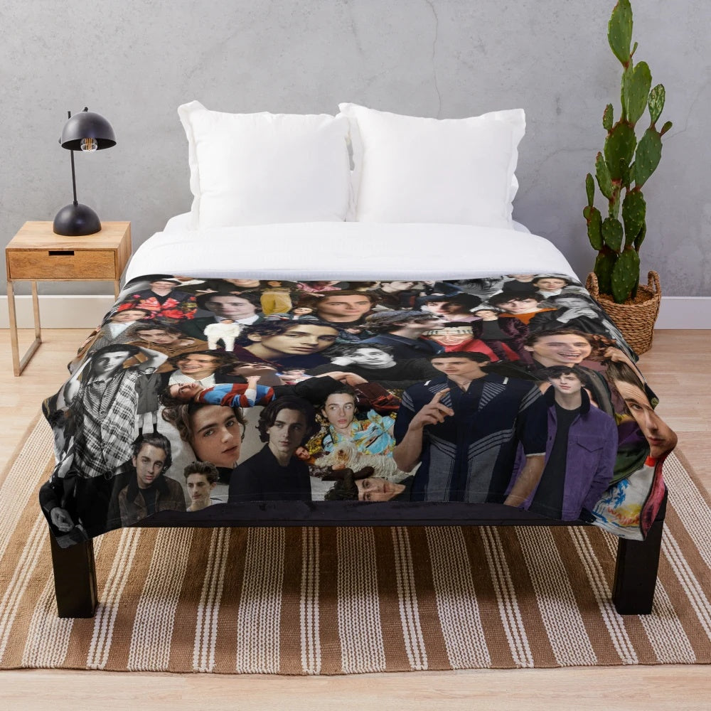 Timothee Chalamet inspired plush blanket
