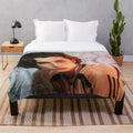 Soft and cozy plush blanket featuring the image of actor Timothee Chalamet