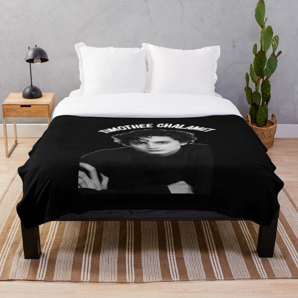 Timothee Chalamet inspired plush blanket