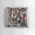 Timothee Chalamet inspired throw pillow with collage design