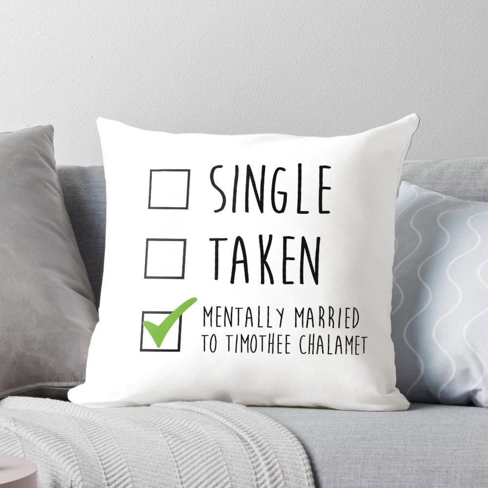 Timothee Chalamet Inspired Single Taken Pillow