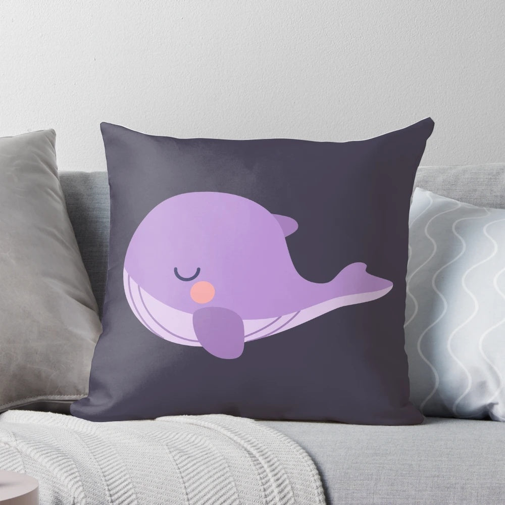 Tinytan BTS purple whale plush pillow, a soft and cuddly kpop merchandise for bedroom decor